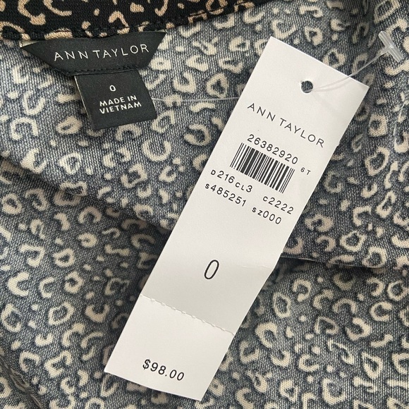NWT Ann Taylor Animal Print Cheetah Wrap Dress - Picture 10 of 11